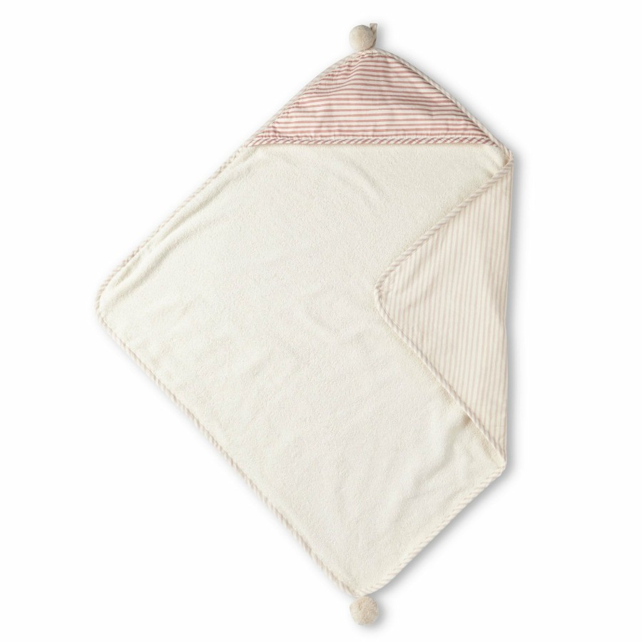 Nursery Pehr Bath Towels | Striped Hooded Towel