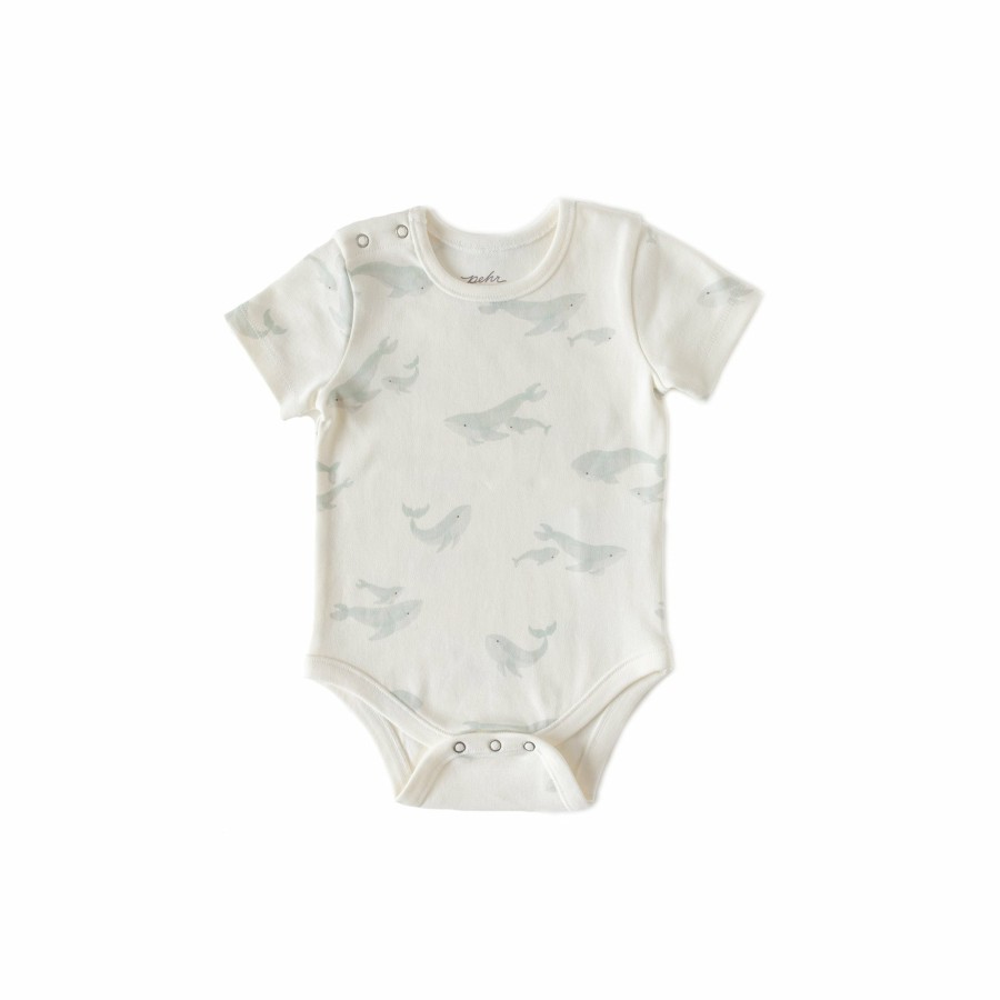 Nursery Pehr Follow Me Animals | Short Sleeve Shoulder Snap One-Piece