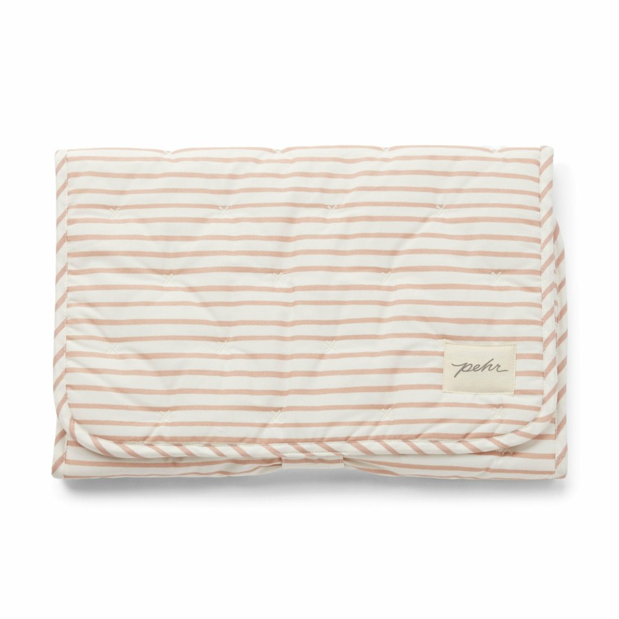 Nursery Pehr Burp Cloths | Striped On The Go Portable Changing Pad