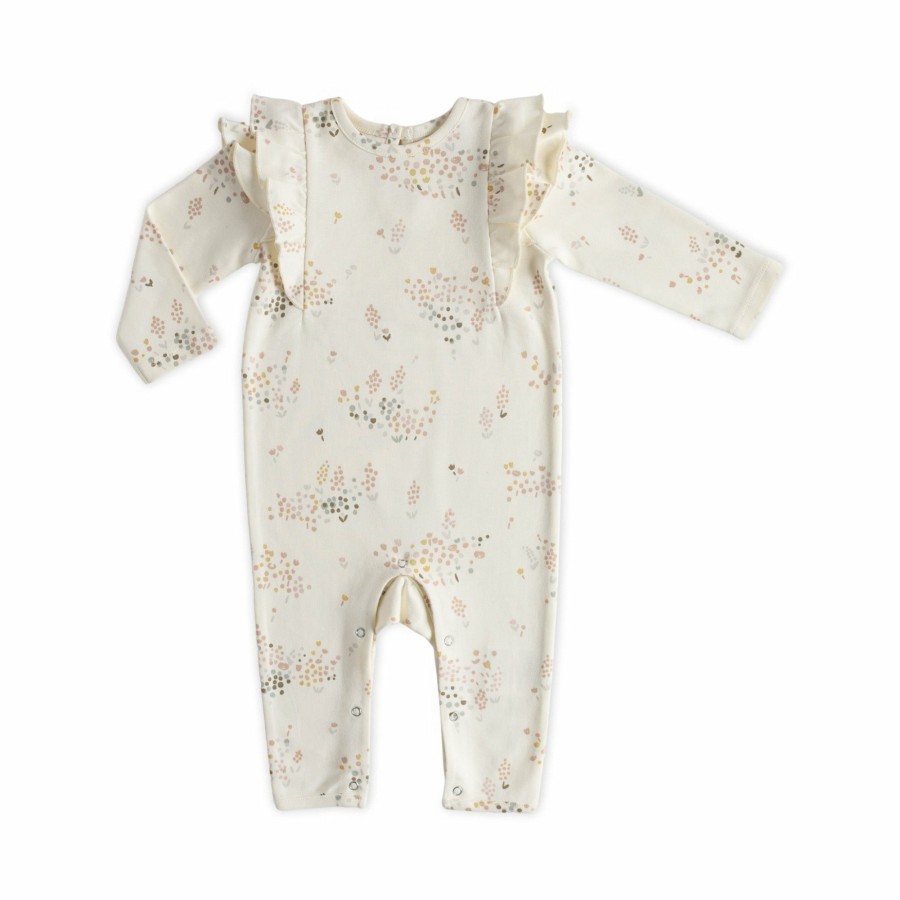 Organic Clothing Pehr Canada Rompers | Flutter Romper Flower Patch