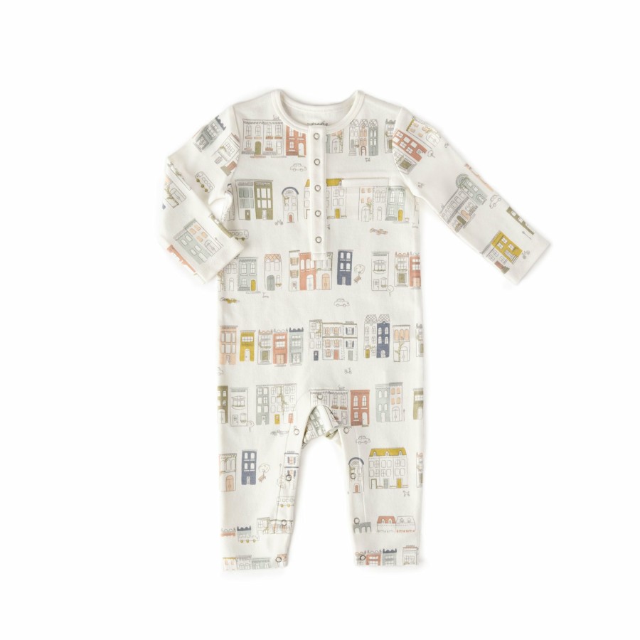 Organic Clothing Pehr Canada Rompers | Henley Romper