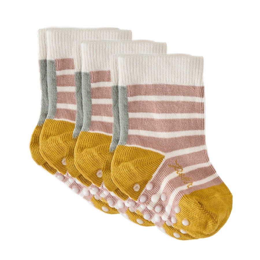 Gifting Pehr Canada Clothing Sets | Striped Crew Socks With Grips 3 - Pack