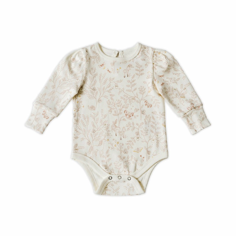 Nursery Pehr Canada Secret Garden | Puff Sleeve One-Piece Secret Garden