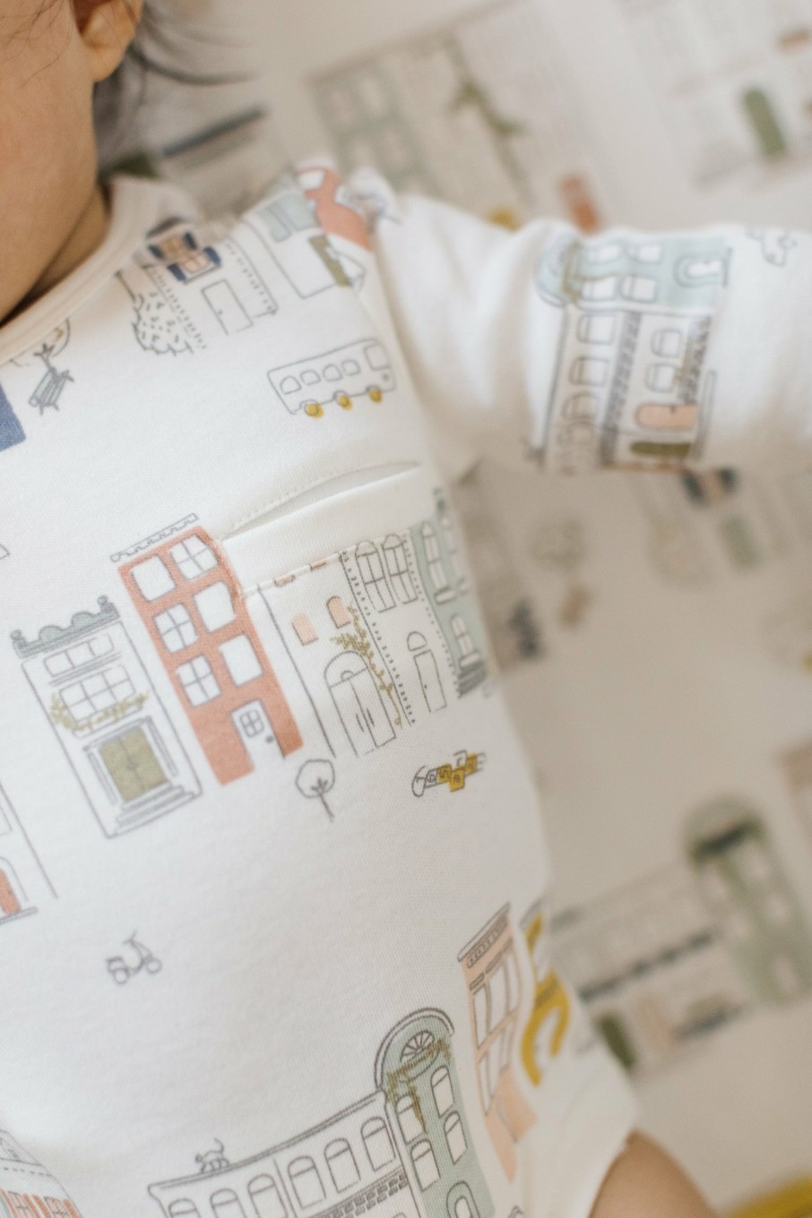 Nursery Pehr Canada My Neighborhood | Shoulder Snap Pocket One-Piece