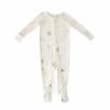 Organic Clothing Pehr Canada Sleepers & Pajamas | Ribbed Baby Sleeper (0 - 12 Mos.) Over The Moon