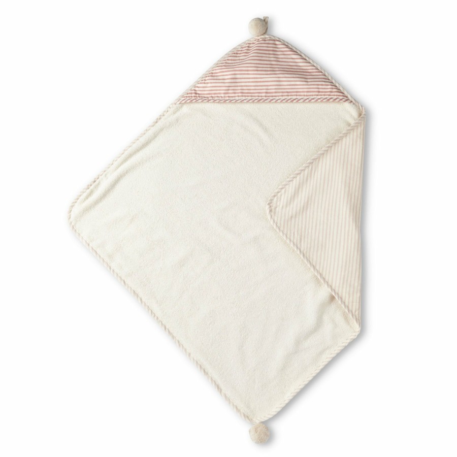 Nursery Pehr Bath Towels | Striped Hooded Towel