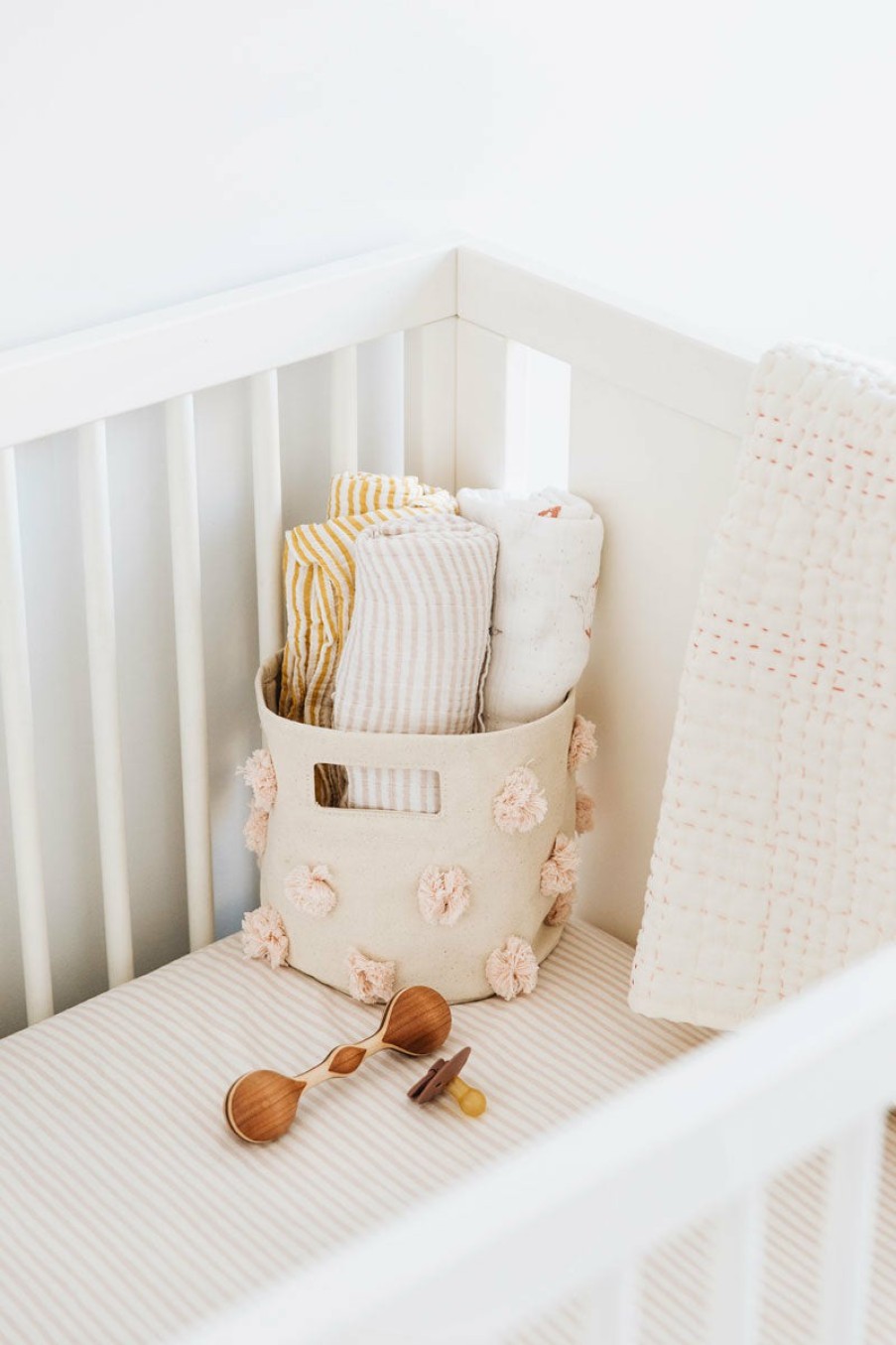 Nursery Pehr USA Wholesale Into The Wild | Striped Crib Sheet