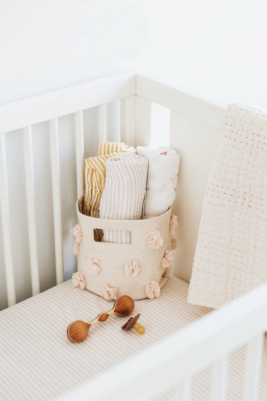 Nursery Pehr Moondance | Striped Swaddle