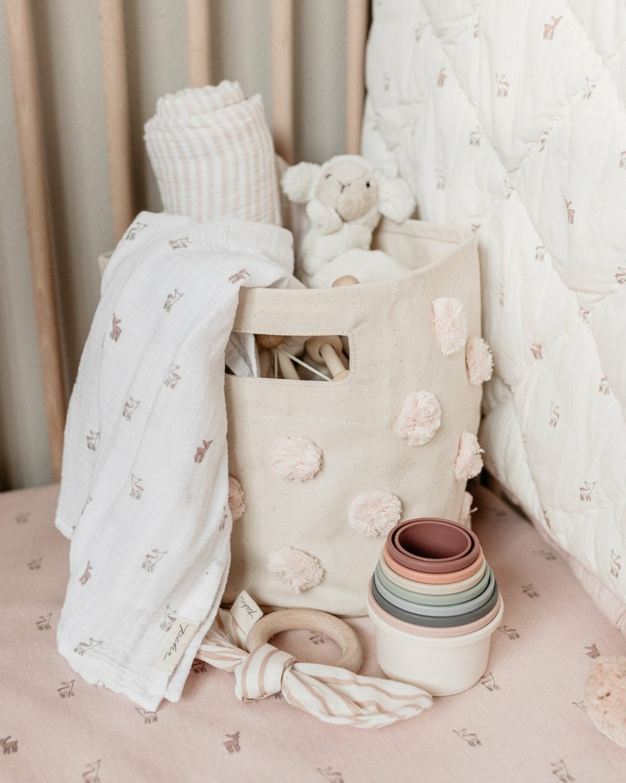 Nursery Pehr Moondance | Pom Pom Basket - Pint