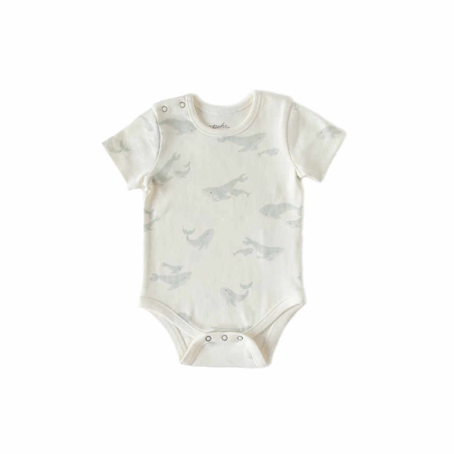 Nursery Pehr Explore The World | Short Sleeve Shoulder Snap One-Piece