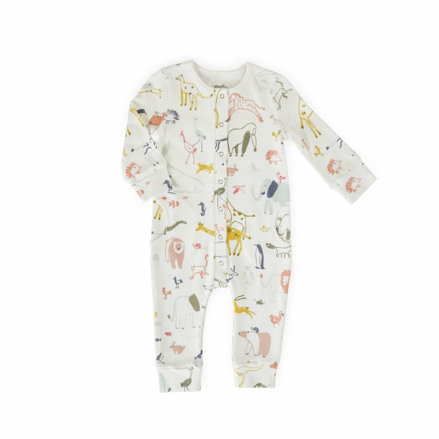 Nursery Pehr Canada Mini Mushrooms | Placket Romper