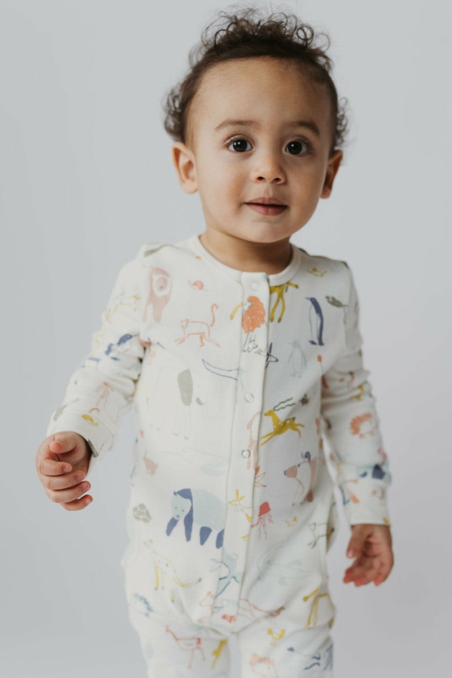 Nursery Pehr Canada Mini Mushrooms | Placket Romper