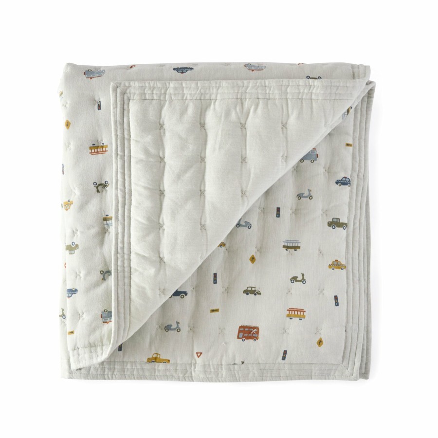 Nursery Pehr Canada Rush Hour | Quilted Chambray Blanket