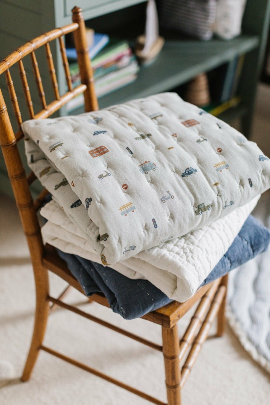 Nursery Pehr Canada Rush Hour | Quilted Chambray Blanket