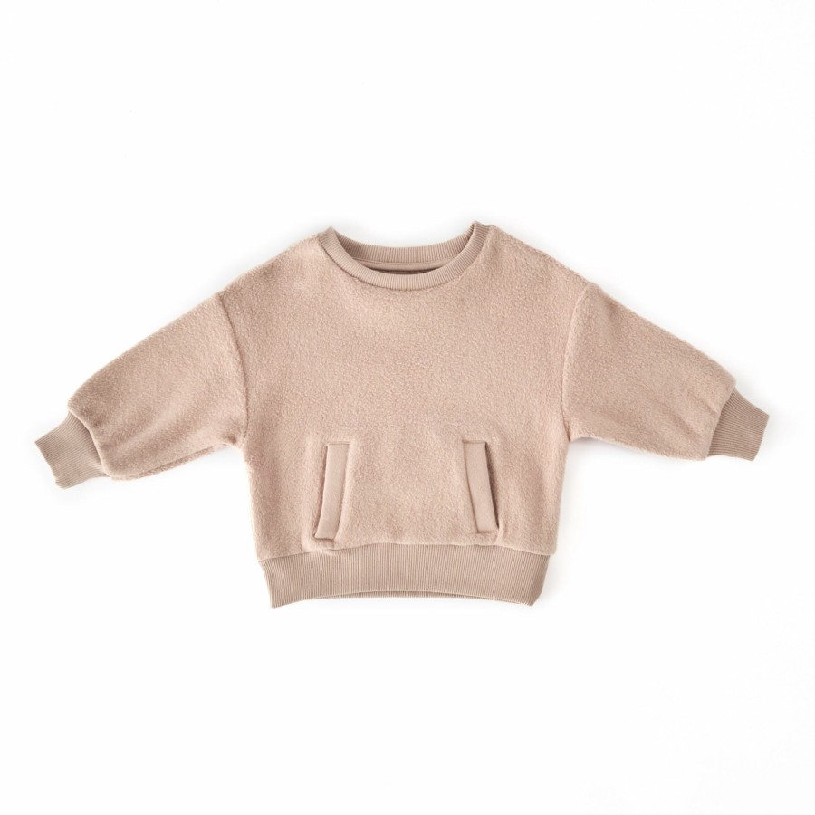 Organic Clothing Pehr Canada Tops | Teddy Fleece Dropped Shoulder Sweatshirt