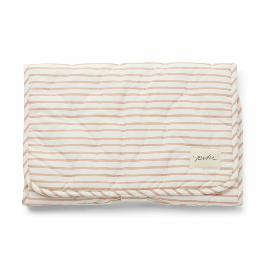 Nursery Pehr Moondance | Striped On The Go Portable Changing Pad