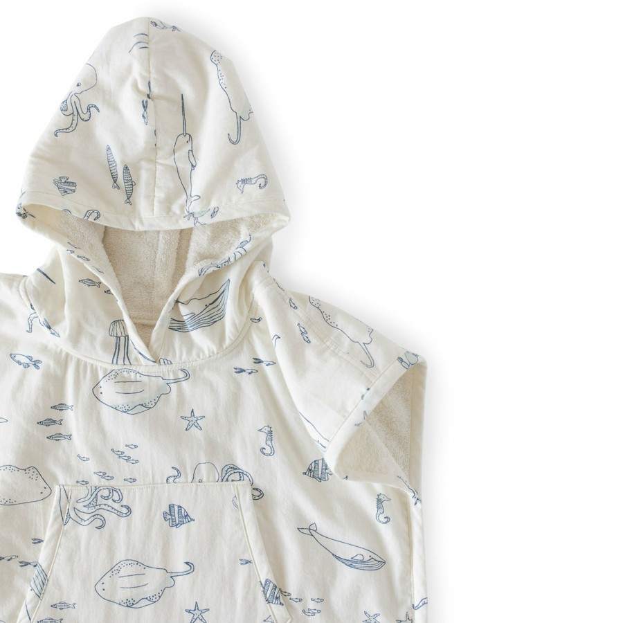 Organic Clothing Pehr Ponchos | Hooded Poncho Towel Life Aquatic