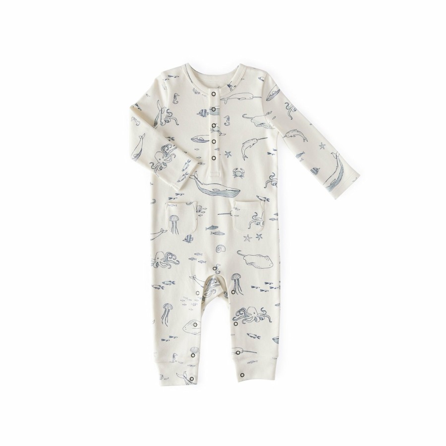 Nursery Pehr Canada Rush Hour | Henley Patch Pocket Romper