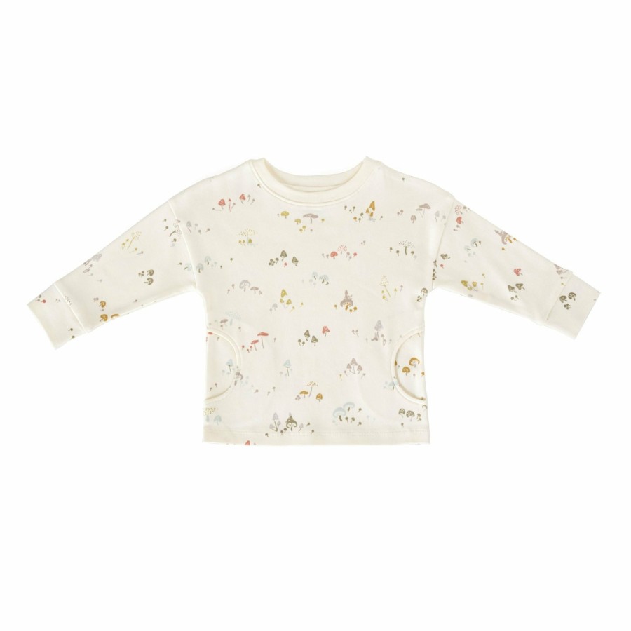 Nursery Pehr Canada Mini Mushrooms | Pocket Long Sleeve Mini Mushrooms